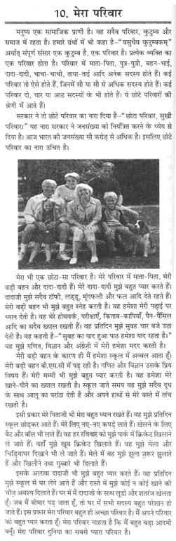 essay on my family in hindi essay about family
