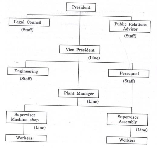 Line And Staff Structure Chart