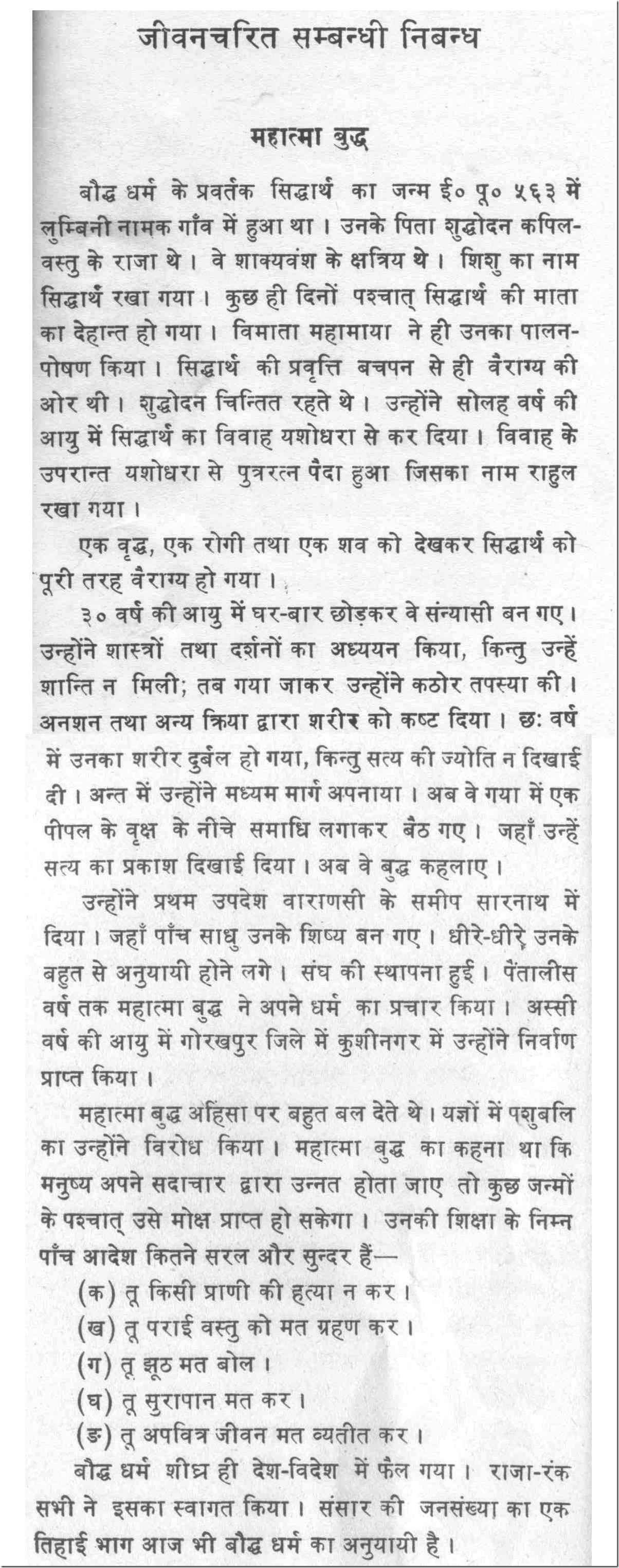 Short essay on gandhi in hindi