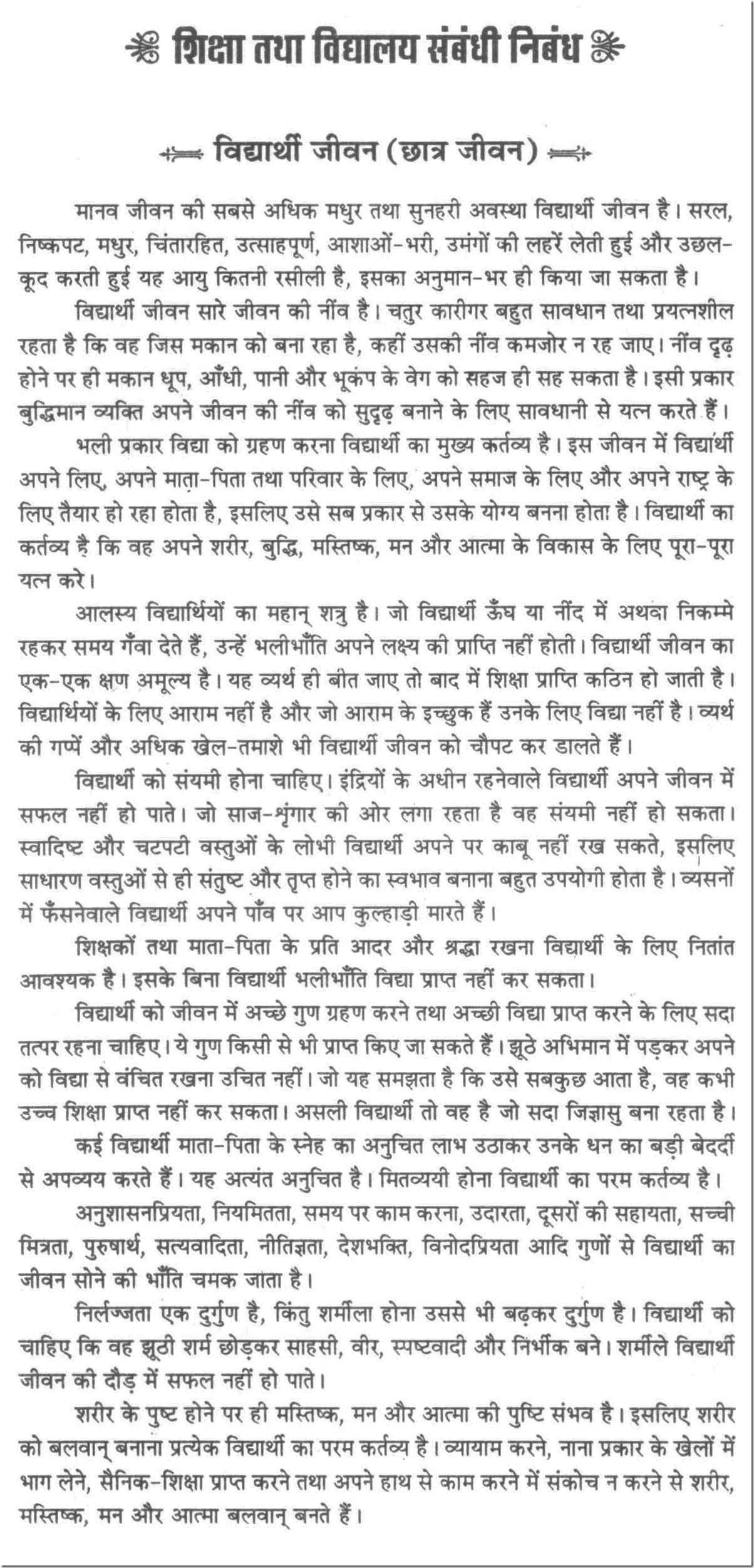 essay about student